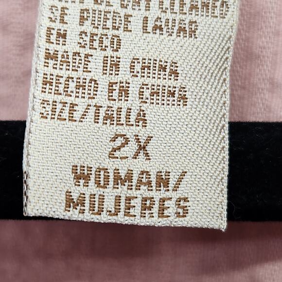 Vtg. Sweet Jessie Woman Mauve Corduroy Floral Button Down Shacket Jacket Plus 2X - Picture 4 of 9